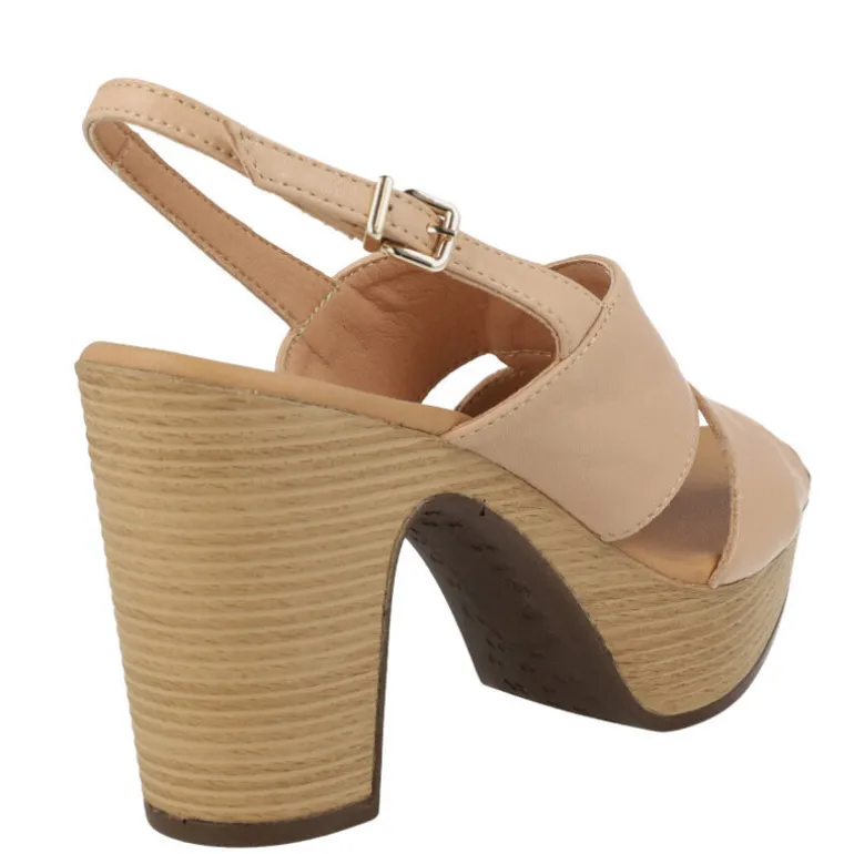 Sandalias de piel Arbórea con tacón y plataforma