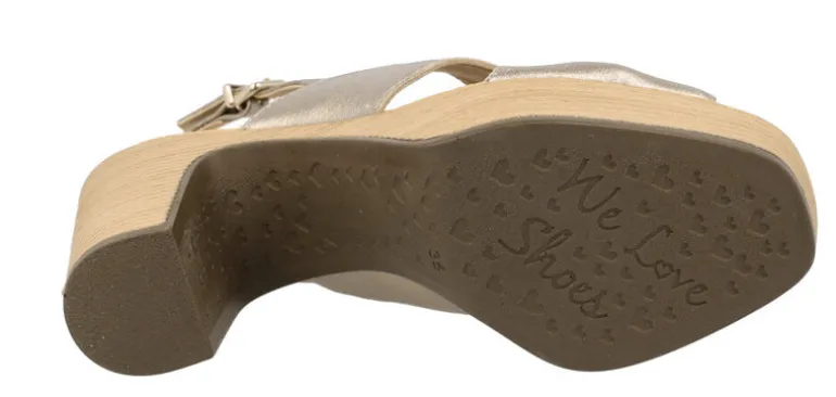 Sandalias de piel Arbórea con tacón y plataforma