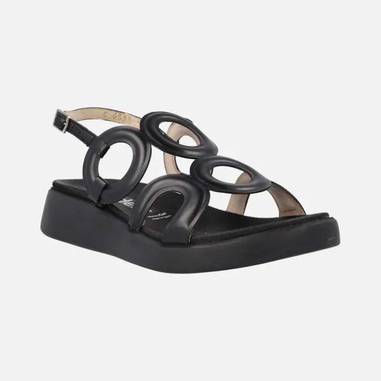 Sandalias de piel Arizona con detalles circulares y planta Memory gel