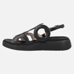 Sandalias de piel Arizona con detalles circulares y planta Memory gel