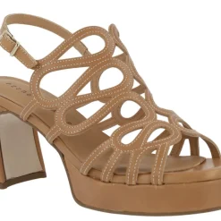 Sandalias de piel Asan con tacón ancho y plataforma
