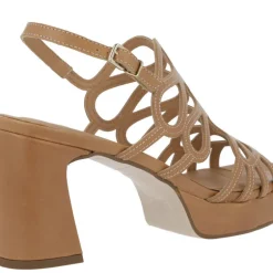 Sandalias de piel Asan con tacón ancho y plataforma