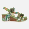 Sandalias de piel Bonito 27 en combinado verde
