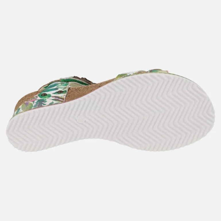 Sandalias de piel Bonito 27 en combinado verde