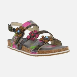Sandalias de piel combinadas Laura vita Bryciano 05