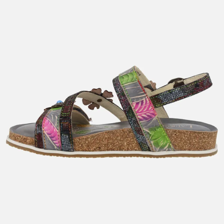 Sandalias de piel combinadas Laura vita Bryciano 05
