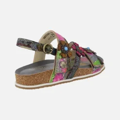 Sandalias de piel combinadas Laura vita Bryciano 05