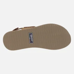 Sandalias de piel combinadas con cierre de velcro