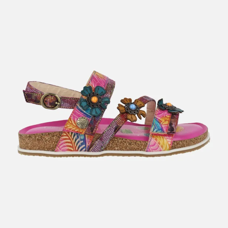 Sandalias de piel combinadas Laura vita Bryciano 05