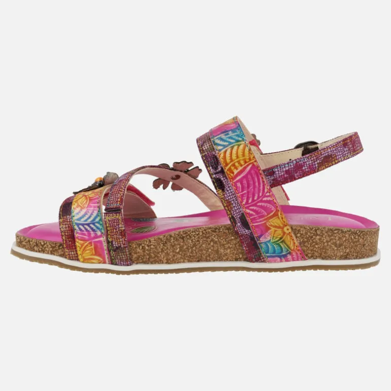 Sandalias de piel combinadas Laura vita Bryciano 05