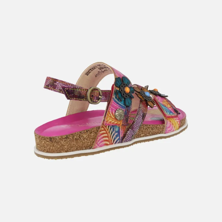 Sandalias de piel combinadas Laura vita Bryciano 05