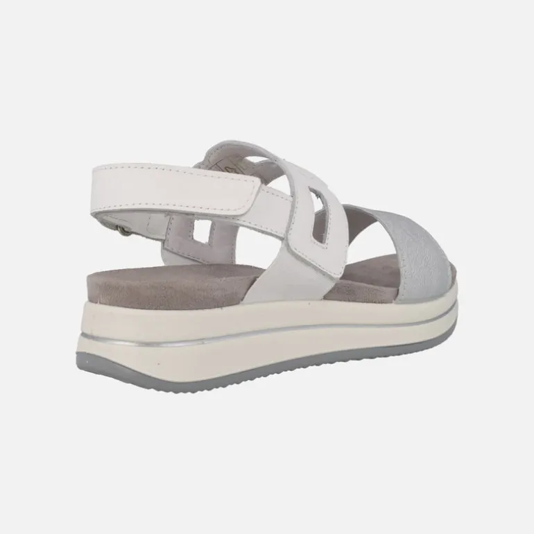 Sandalias de piel combinadas con cierre de velcro