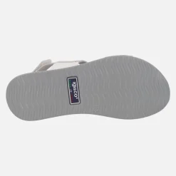Sandalias de piel combinadas con cierre de velcro