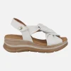 Sandalias de piel con cierre de velcro y detalle de nudo
