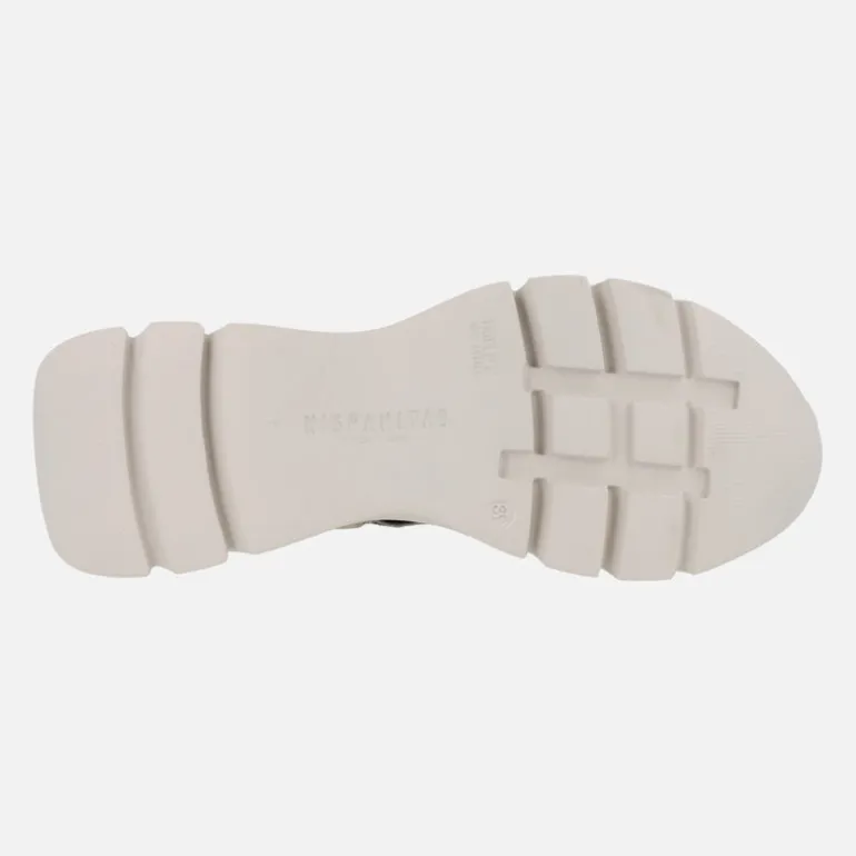 Sandalias de piel con cierre de velcro y plataforma