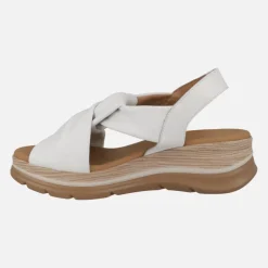 Sandalias de piel con cierre de velcro y detalle de nudo