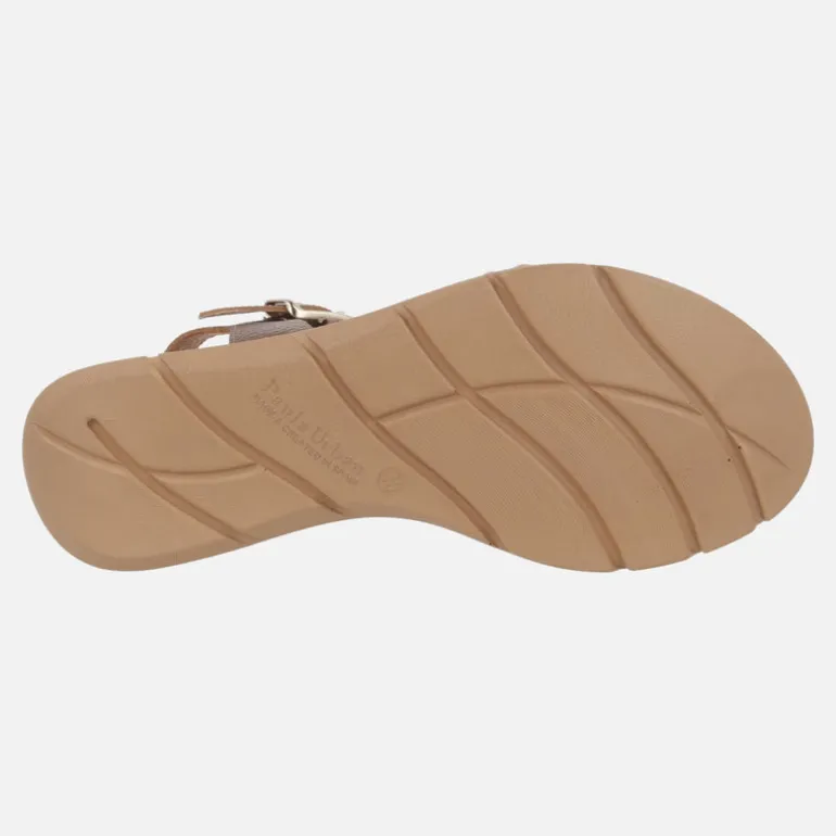 Sandalias de piel con cierre de hebilla