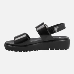 Sandalias de piel con cierre de velcro y piso High soft