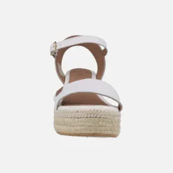 Sandalias de piel con cuña de yute y plataforma Arambol