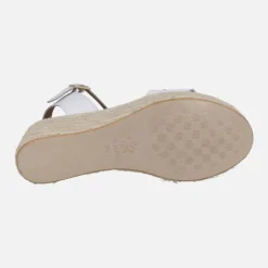 Sandalias de piel con cuña de yute y plataforma Arambol