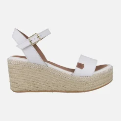 Sandalias de piel con cuña de yute y plataforma Arambol