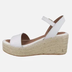 Sandalias de piel con cuña de yute y plataforma Arambol