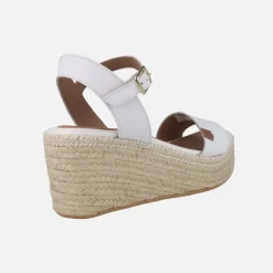Sandalias de piel con cuña de yute y plataforma Arambol