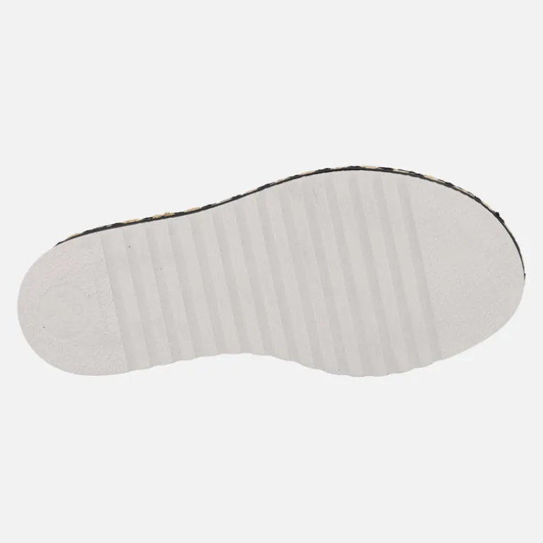 Sandalias de piel con hebillas y plataforma de rafia Collao Bombay