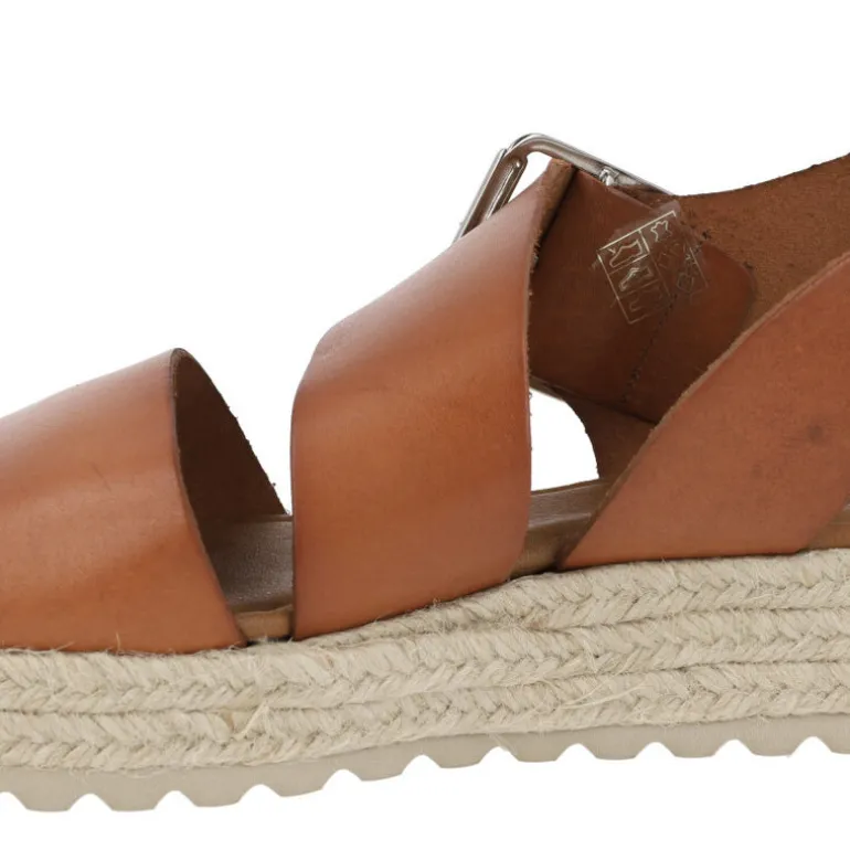 Sandalias de piel con piso de esparto Tiziana