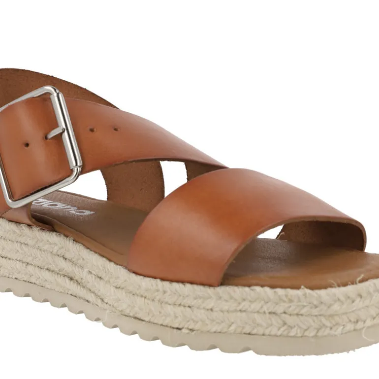 Sandalias de piel con piso de esparto Tiziana