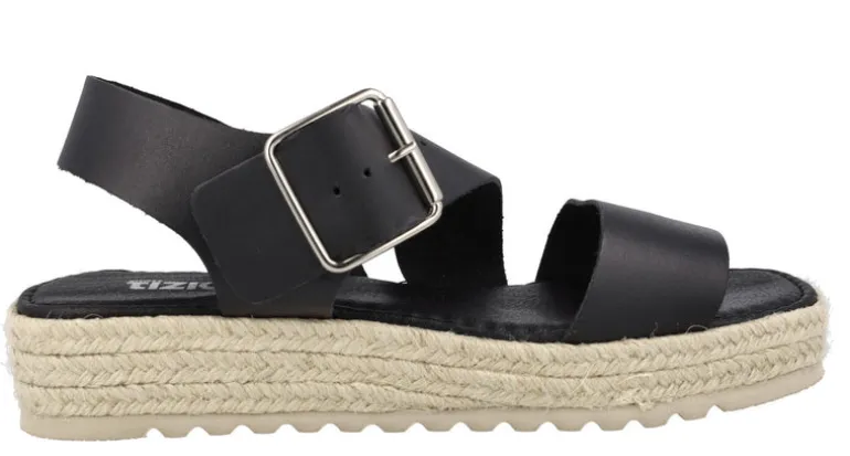 Sandalias de piel con piso de esparto Tiziana