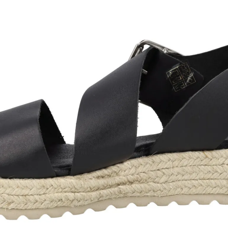 Sandalias de piel con piso de esparto Tiziana