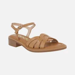Sandalias de piel con pulsera al tobillo Giovanna