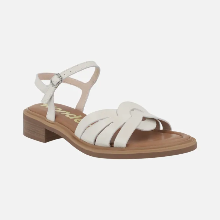 Sandalias de piel con pulsera al tobillo Giovanna