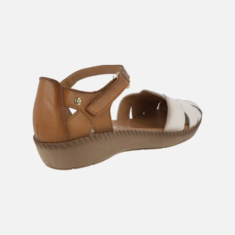 Sandalias de piel con puntera abierta y pulsera al tobillo