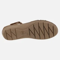 Sandalias de piel con puntera abierta y pulsera al tobillo