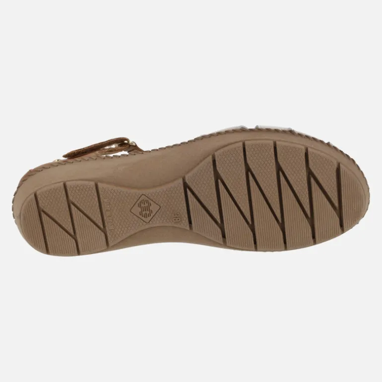 Sandalias de piel con puntera abierta y pulsera al tobillo