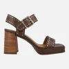 Sandalias de piel con tachas y tacón alto Alpe Chiara