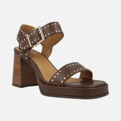 Sandalias de piel con tachas y tacón alto Alpe Chiara