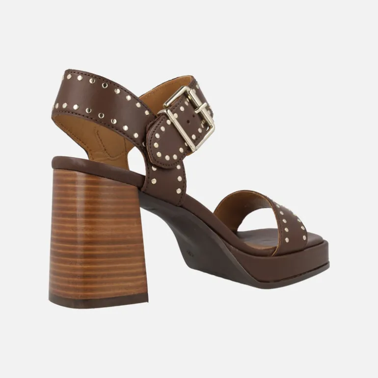 Sandalias de piel con tachas y tacón alto Alpe Chiara