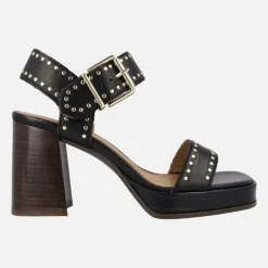 Sandalias de piel con tachas y tacón alto Alpe Chiara