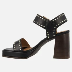 Sandalias de piel con tachas y tacón alto Alpe Chiara