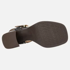 Sandalias de piel con tachas y tacón alto Alpe Chiara