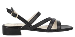 Sandalias de piel con tiras y tacón bajo