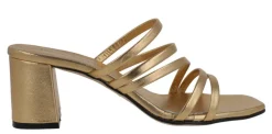 Sandalias de piel con tiras finas y tacón Luna