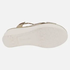 Sandalias de piel con tiras cruzadas y cierre de velcro