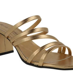 Sandalias de piel con tiras finas y tacón Luna