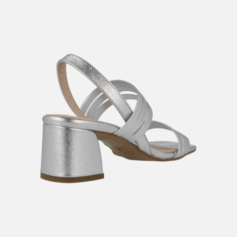 SANDALIAS DE PIEL CON TIRAS Y TACÓN ancho