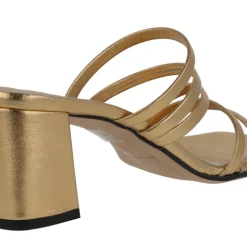 Sandalias de piel con tiras finas y tacón Luna