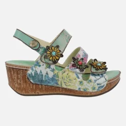 Sandalias de piel con tres tiras de velcros Dino 32